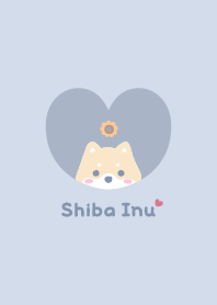 Shiba Inu2 Sunflower - blue