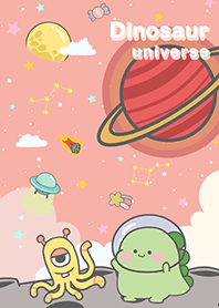 Universe/Dinosaur/Alien/pink green
