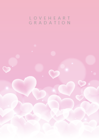 LOVE HEART GRADATION Pink&White 25