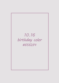 birthday color - October 16