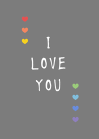 極簡風格彩虹愛心(霧灰色)