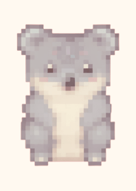 Koala Pixel Art Theme  Brown 04