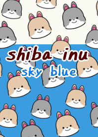shibainu dog theme11 blue