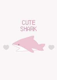 Cute shark simple2 [greyish-pink]