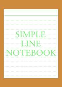 SIMPLE GREEN LINE NOTEBOOK/BROWN/ORANGE