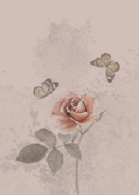 Old memories & vintage rose watercolor.
