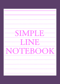 SIMPLE PINK LINE NOTEBOOKj-DEEP PURPLE