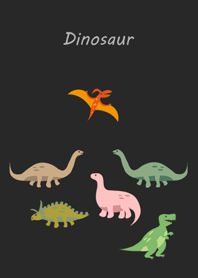 ブラックシンプルな恐竜