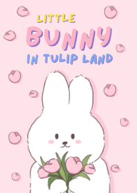 Little Bunny in Tulip Land