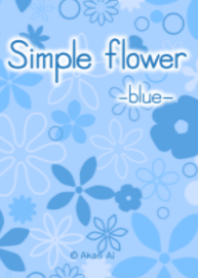Simple flower -blue-