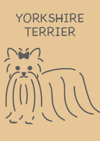 ヨークシャテリア　シンプル　ブラウン