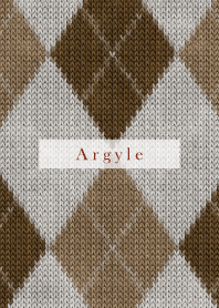 Argyle Style Embroidery beige 42