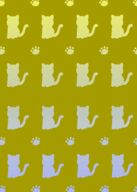 HAPPY GRADIENT CAT-GREEN TEA COLOR