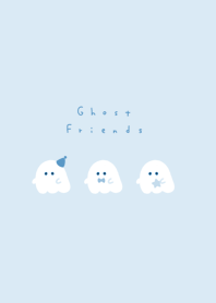 Ghost Friend/ aqua blue monochrome