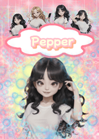 Pepper little girl in bubbles BL02