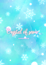 Light blue snow crystal