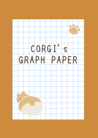 CORGI's GRAPH PAPER-BROWN-ORANGEj