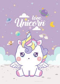 Unicorns Love Galaxy Violet
