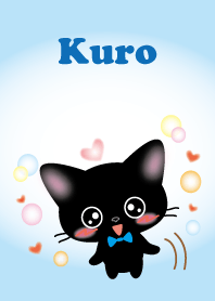 black cat Kurochan lightblue version