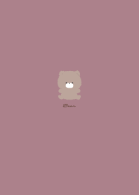 Cute Bear Mauve Pink Brown