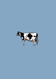 Minimalist cow-sky blue