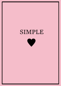 SIMPLE HEART / pink black