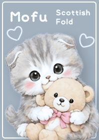 blue Fluffy Kitten and Teddy