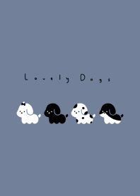 小狗. gray blue