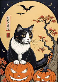 Ukiyo-e - Halloween cat B724da