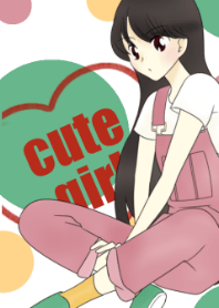 cute girl colorful