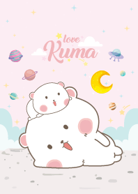 Kuma Love Galaxy Light Pink