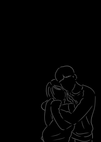 cute couple monoline