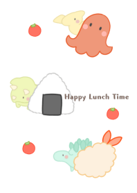 Dinosaurs and Obento -white-