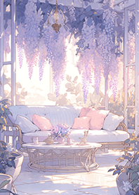 紫花下的茶時光❤️