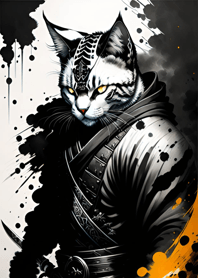 Ink wash cat samurai 6f8aa6