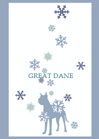 GREAT DANE AND SNOW