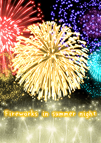 Fireworks in SUMMER NIGHT