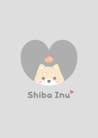 Shiba Inu2 bell - gray