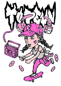 We are top gun skateboard 03 whitepink
