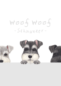 Woof Woof - Schnauzer - WHITE/GRAY