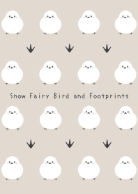 Snow Fairy Bird and Footprintsj/BEIGE/BR