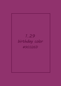 birthday color - January 29