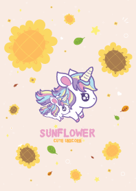 Unicorn Sunflower Kawaii