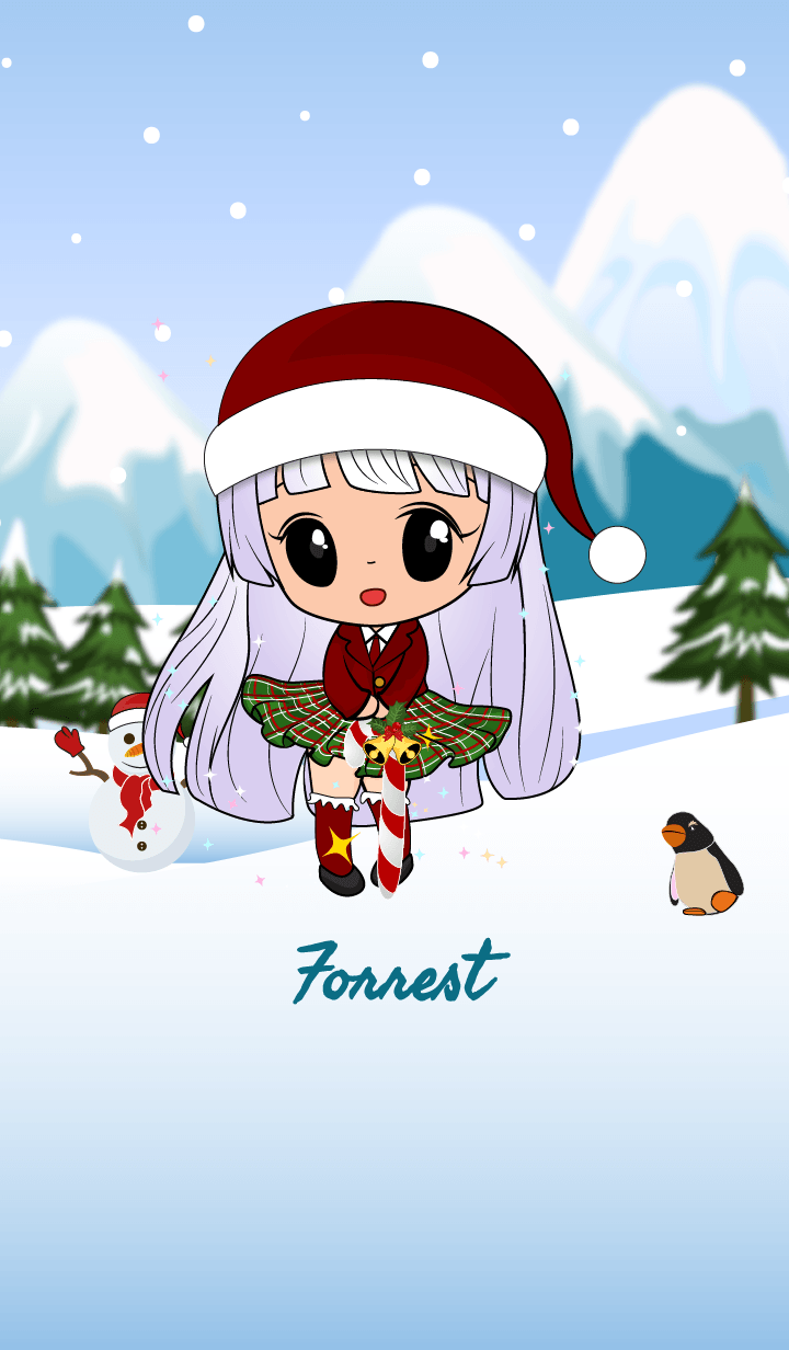 Forrest snowy girl