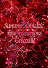 Summer domestic rose macaroons Crocodile