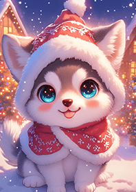 聖誕哈士奇❤️