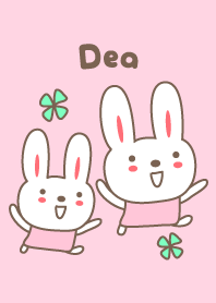 Tema kelinci lucu untuk Dea