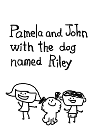 Pamela and John with the dog named Riley