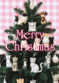 Lots of cats, Christmas tree