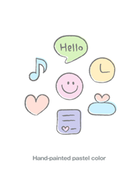 Hand Painted Pastel Color Line Theme Line Store